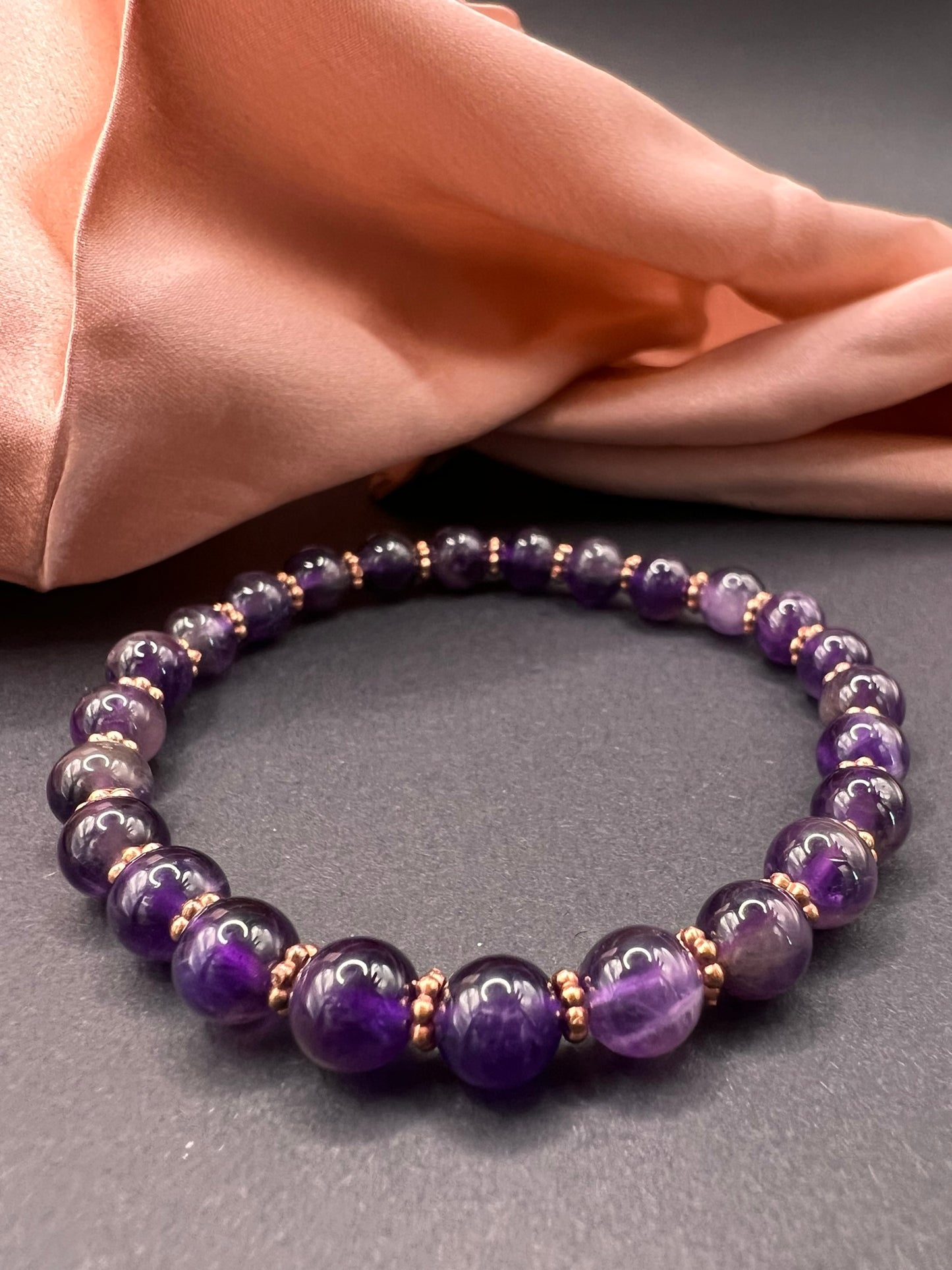 Amethyst - Armkette - 6mm Perlen