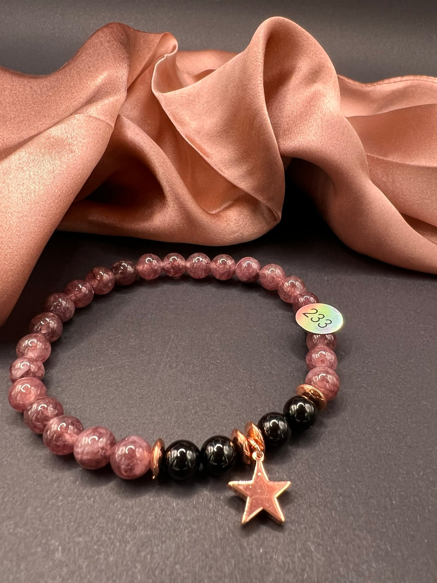 Sternenkind-Erinnerungsarmband – rosa Turmalin – 6 mm