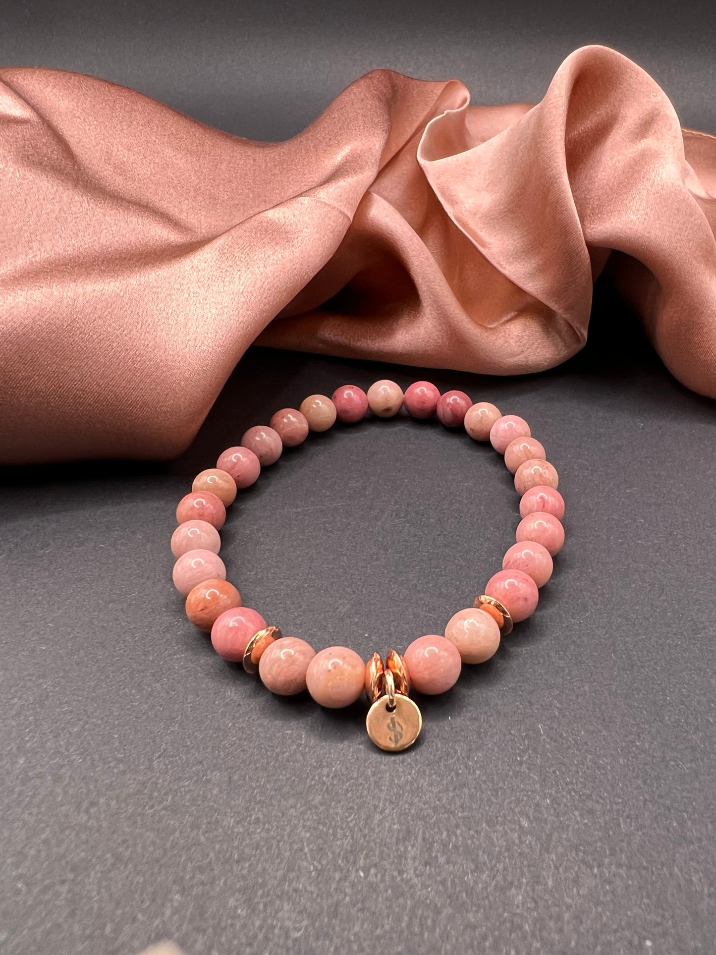 Rhodochrosit - Armkette - 6mm Perlen
