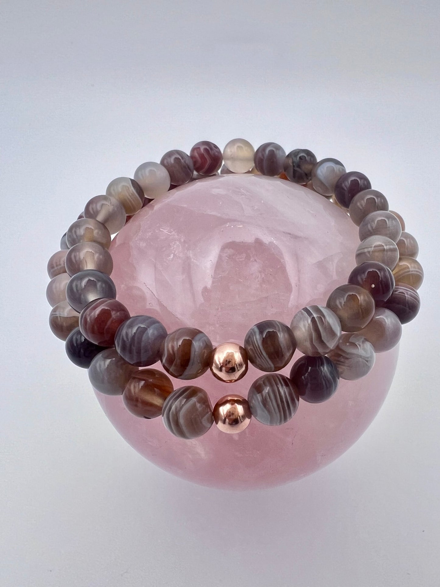Botswana Achat - Armband - Set „Mutter-Kind-Bindung“