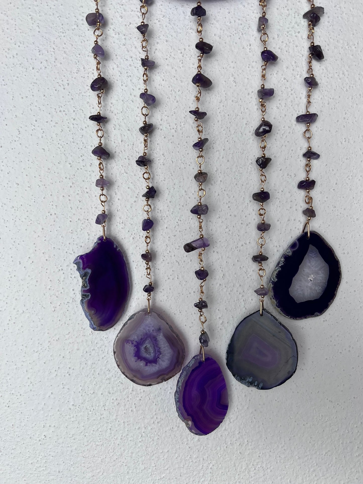 Amethyst Traumfänger mit Achatscheiben