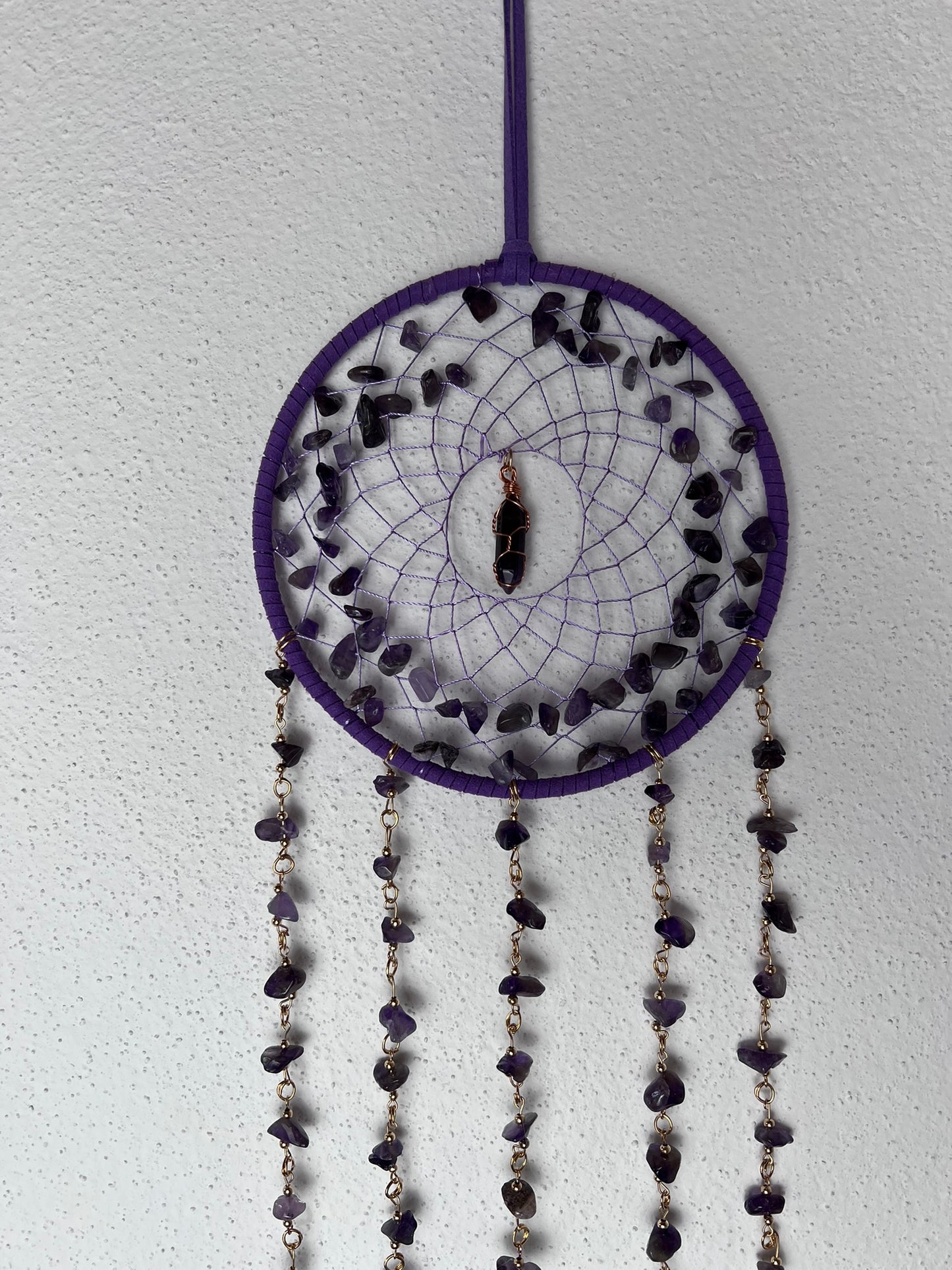 Amethyst Traumfänger mit Achatscheiben