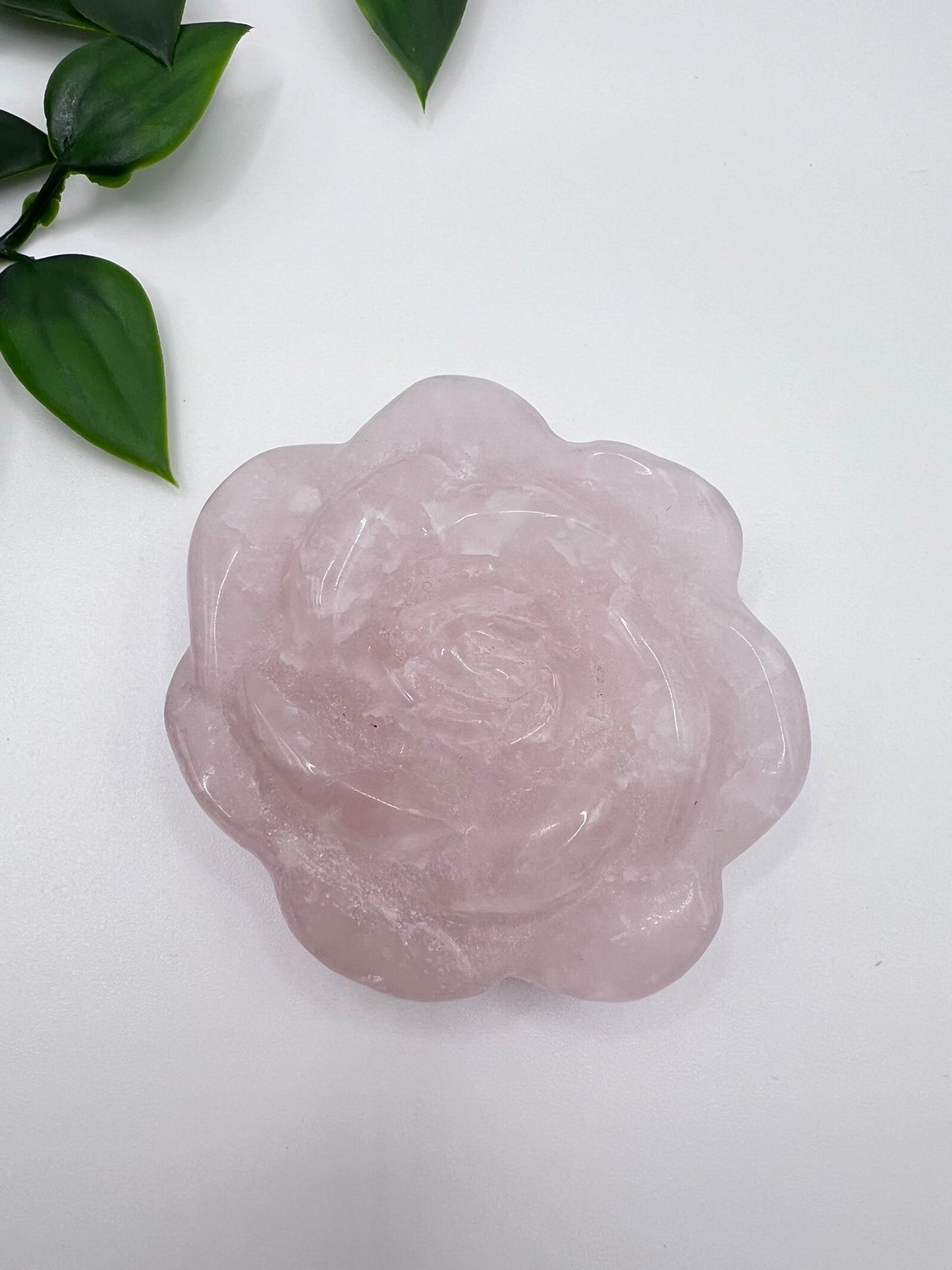 Rosenquarz Rosenkopf – ca. 6,5 cm – Handgeschliffene Blüte der Liebe