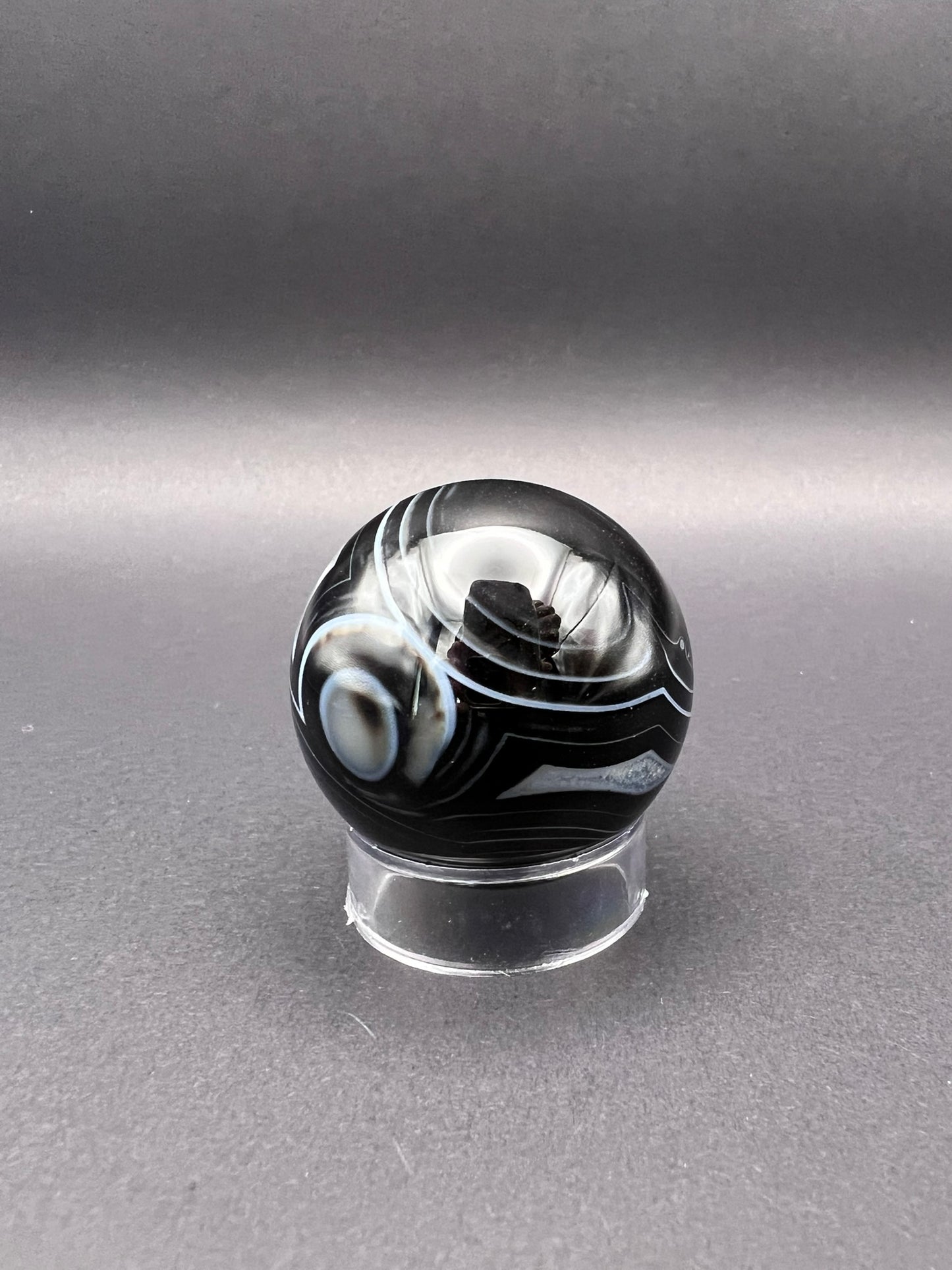Schwarze-Achat-Kristallkugel 40mm
