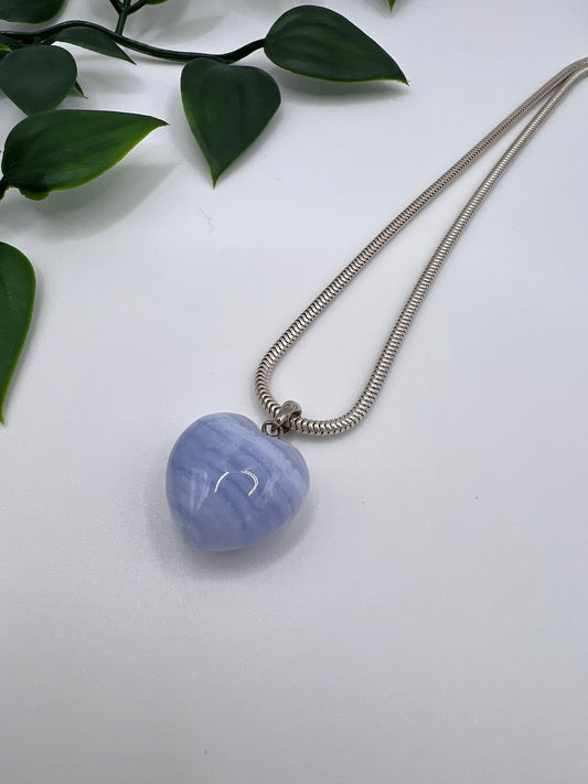 Chalcedon Herz-Kette – Ruhe zum Tragen