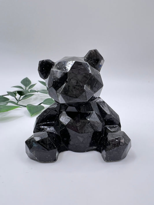Resin-Bär mit Shungit Kristallen – liebevoll gefertigtes Unikat voller Magie