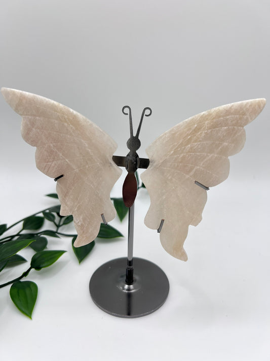Kristallschmetterling aus Mondstein – Intuition, Schutz & spirituelle Verbindung - S