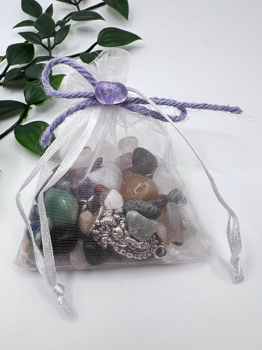 Zauberhaftes Kristallsäckchen – 20 g Edelstein-Mix für kleine Entdecker