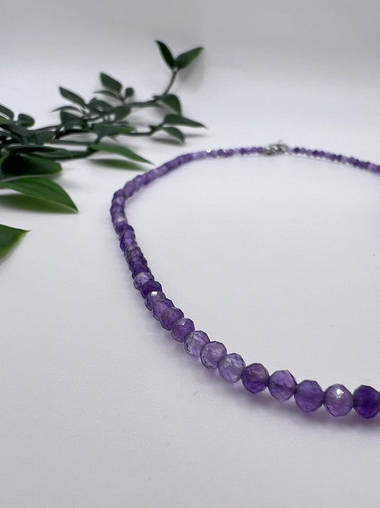 Amethyst Halskette, facettiert  – Klarheit, Intuition & innere Balance in zartem Violett